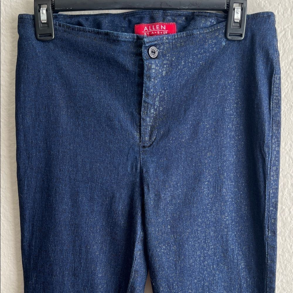 ABS by Allen Jeans Clean Front Dark Wash with Black Shiny Speckles in Size 12 - Picture 3 of 15